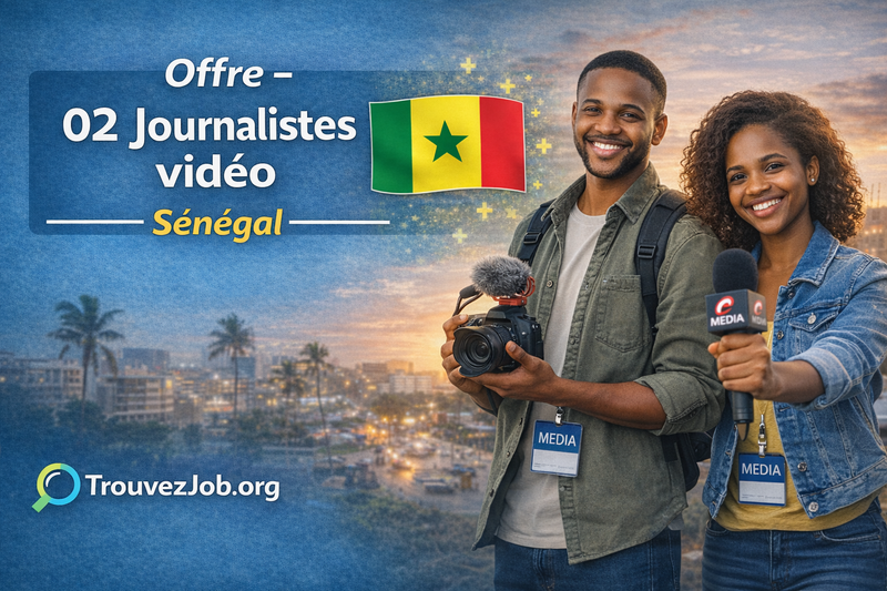 🎥 Offre – (02) Journalistes vidéo – Sénégal
