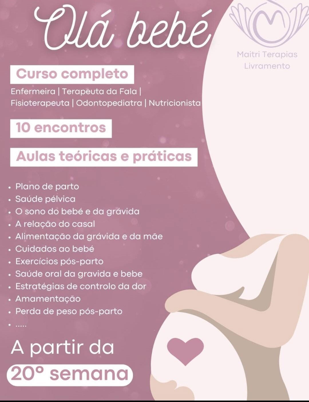 Para mais informações sobre o curso entrar em contacto com a equipa da Maitri Terapias ou dirigir-se ao nosso Espaço.