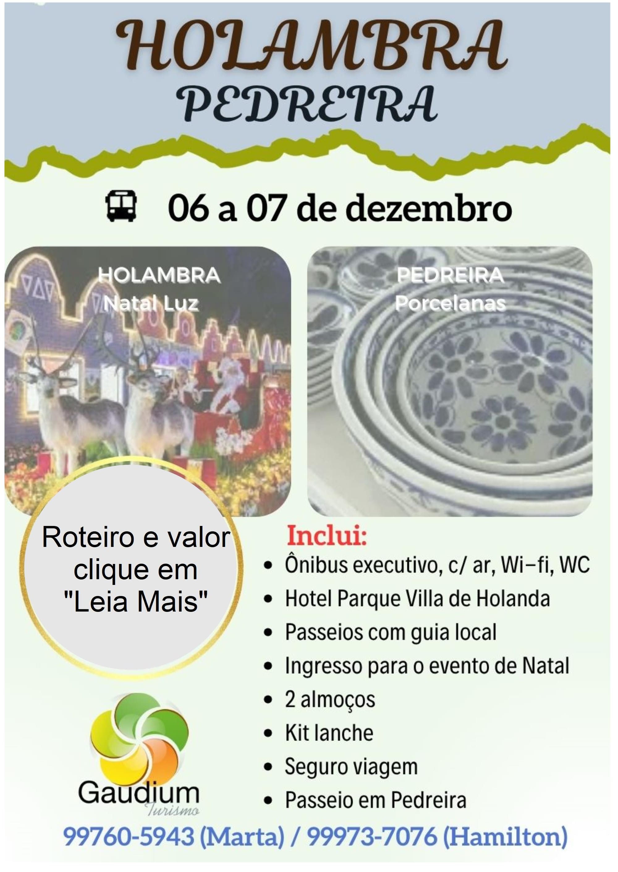 NATAL DE HOLAMBRA e PEDREIRA- dias 06 a 07 de dezembro de 2025