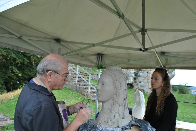Réalisation en 2024 du buste de Fanny Chabo pour les 40ans de la restauration du chateau de Montfaucon Franche Conté