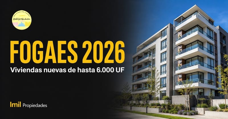 FOGAES 2026: Beneficio para comprar viviendas nuevas de hasta 6.000 UF