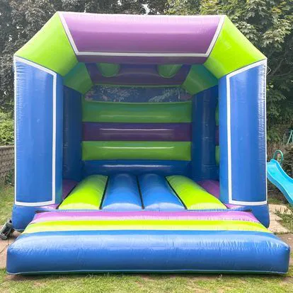 Multi blue bouncy castle