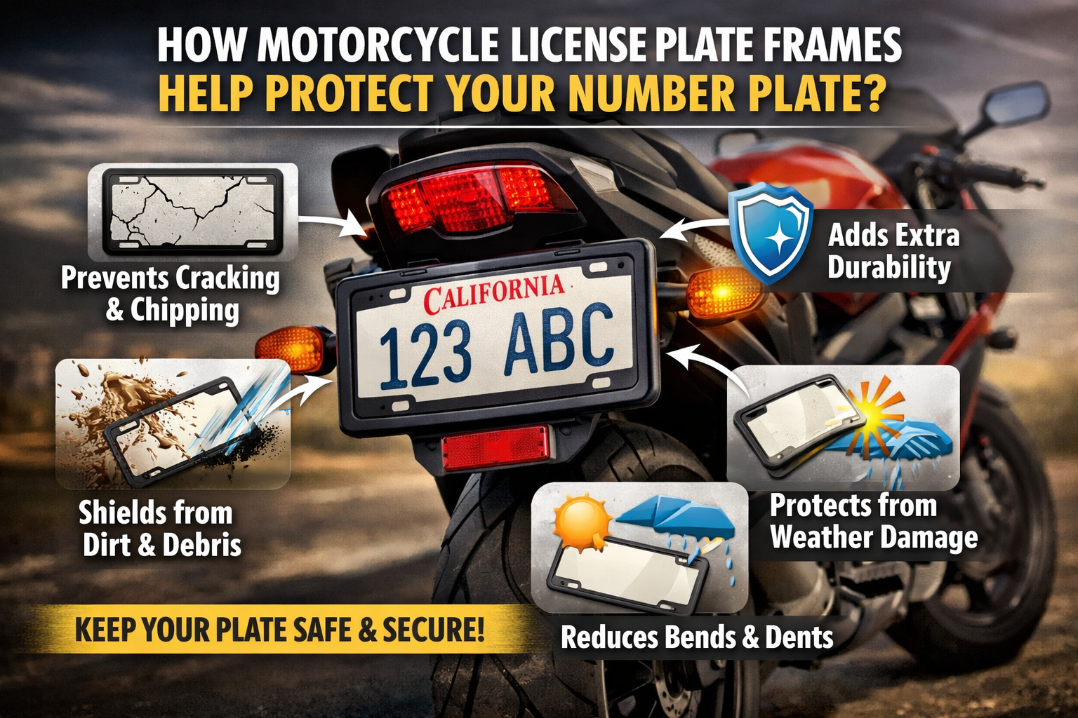 Motorcycle License Plate Frames
