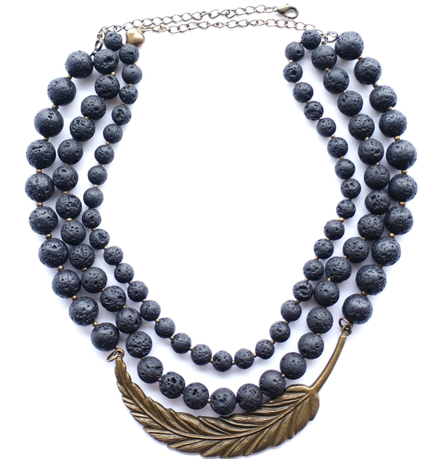 Black lava necklace