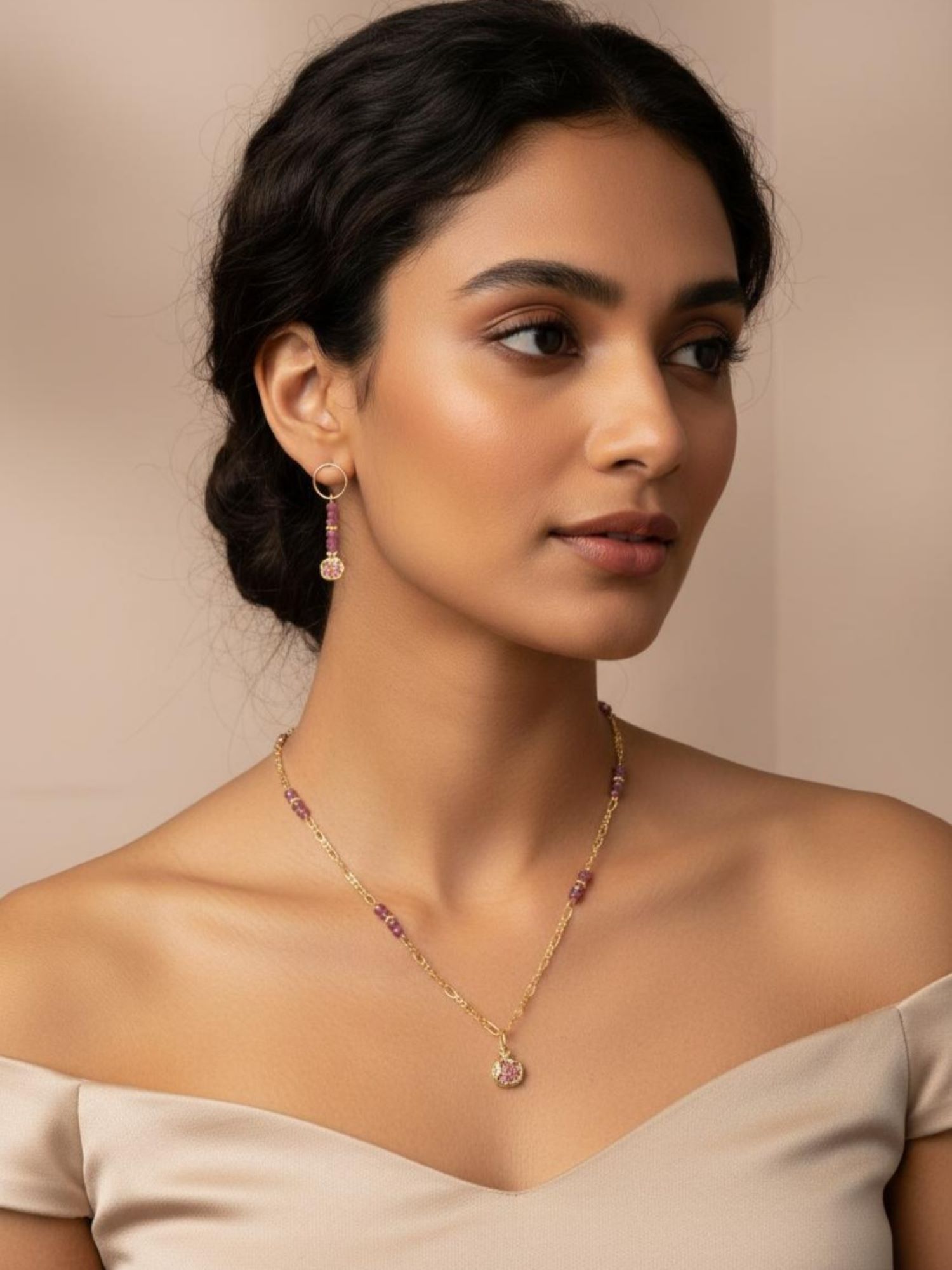 Malaysian jade and gold plated chain