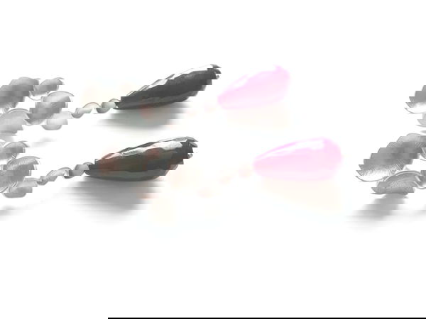 Teardrop jade silver earrings