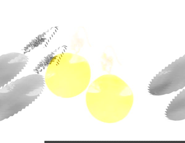 Green resin earrings