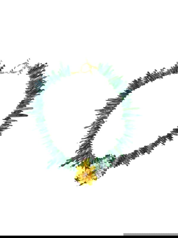 Green agate necklace