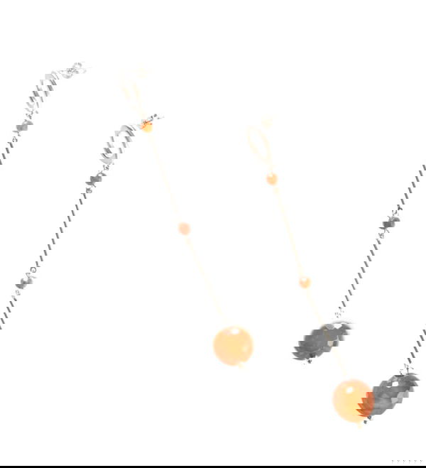 Carnelian and agate earrings