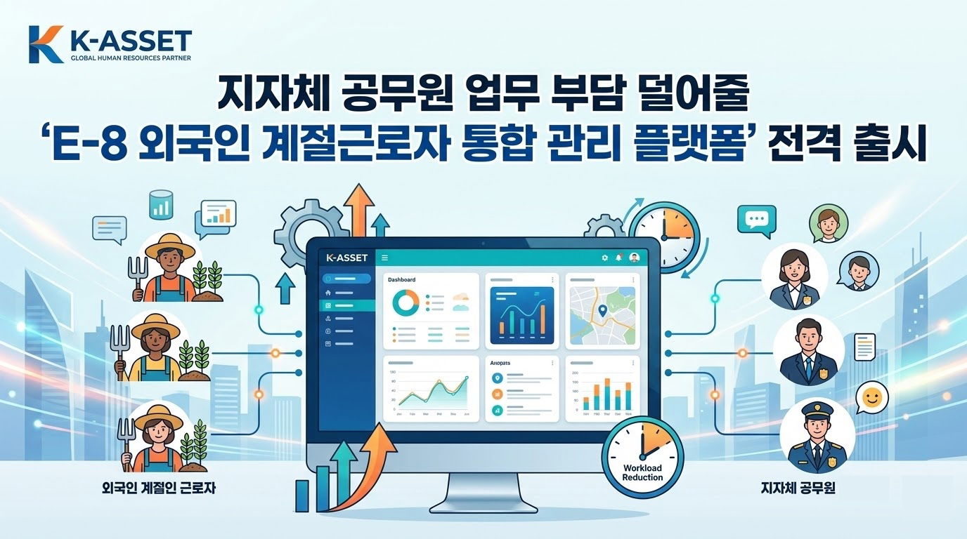K-ASSET, 지자체 공무원 업무 부담 덜어줄 ‘E-8 외국인 계절근로자 통합 관리 플랫폼’ 전격 출시