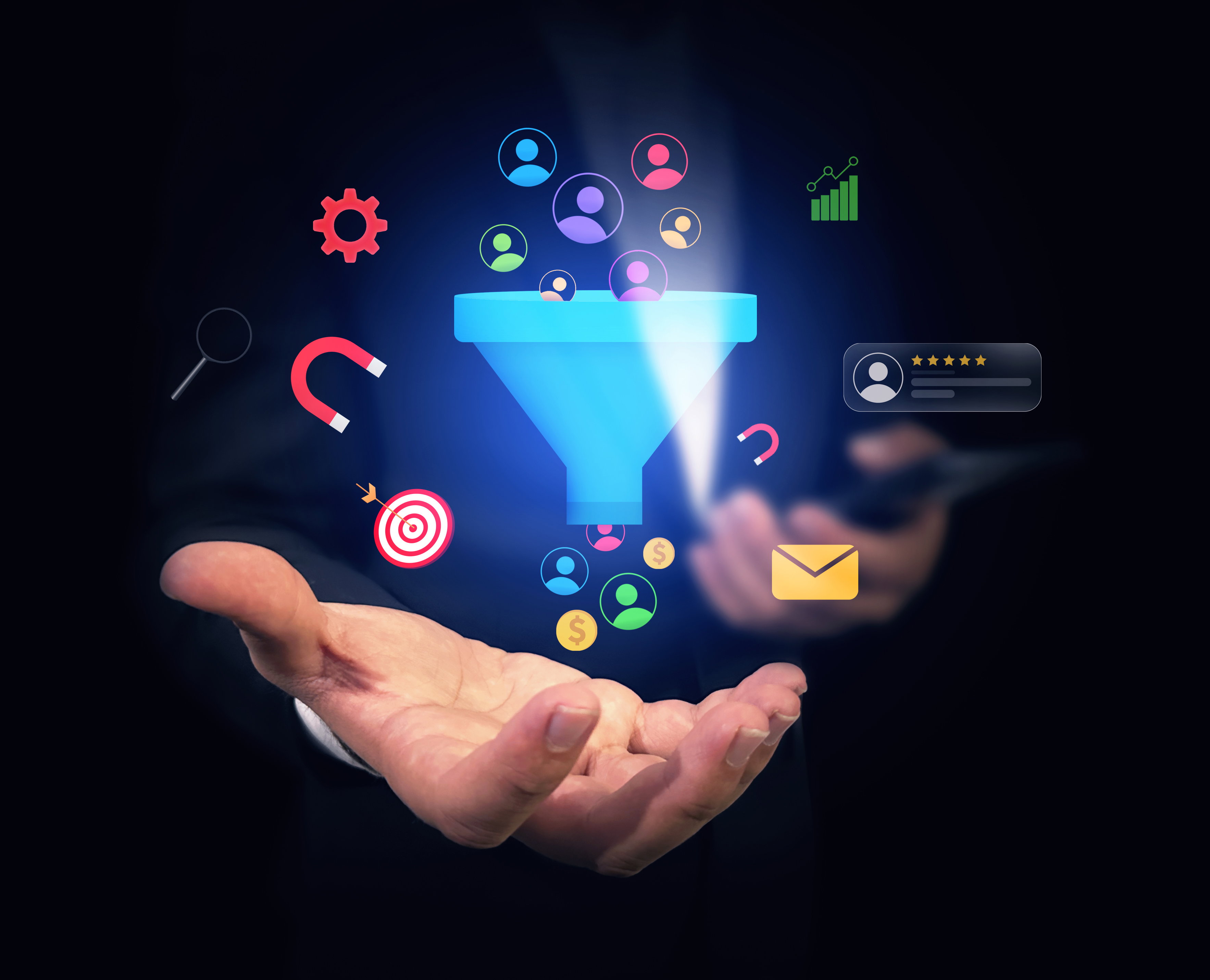 בינה מלאכותית במכירות - משפך מידע 