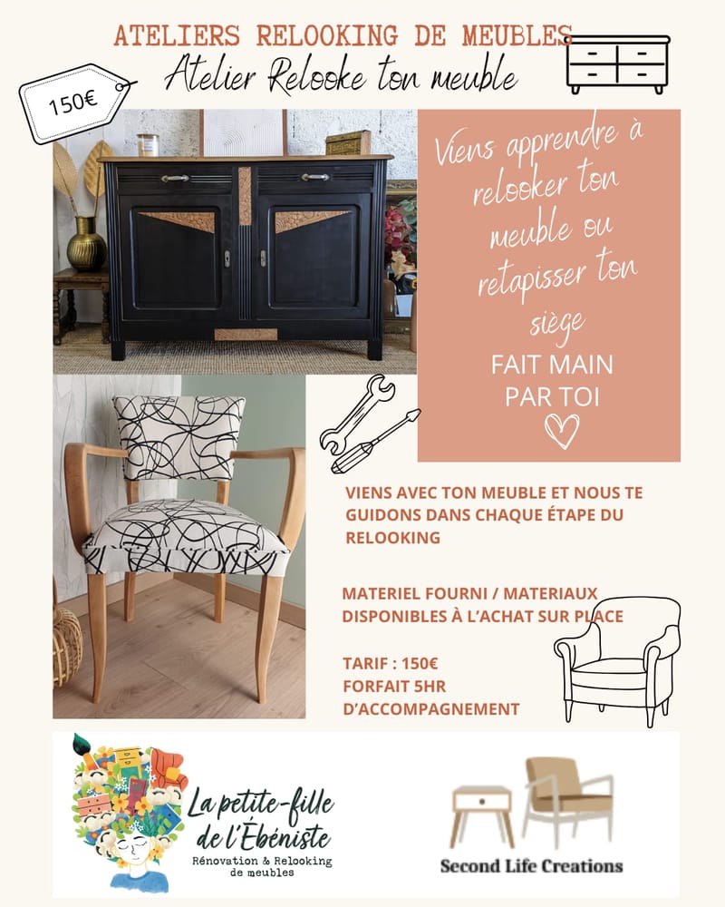 Ateliers relooking de meubles et fauteuils