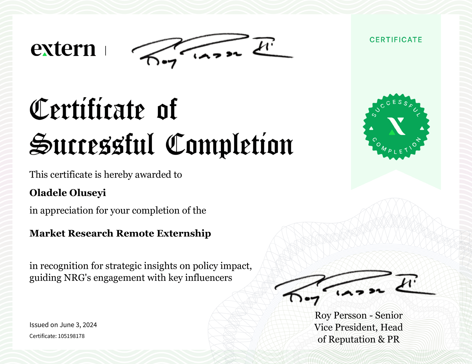 Licenses & Certifications