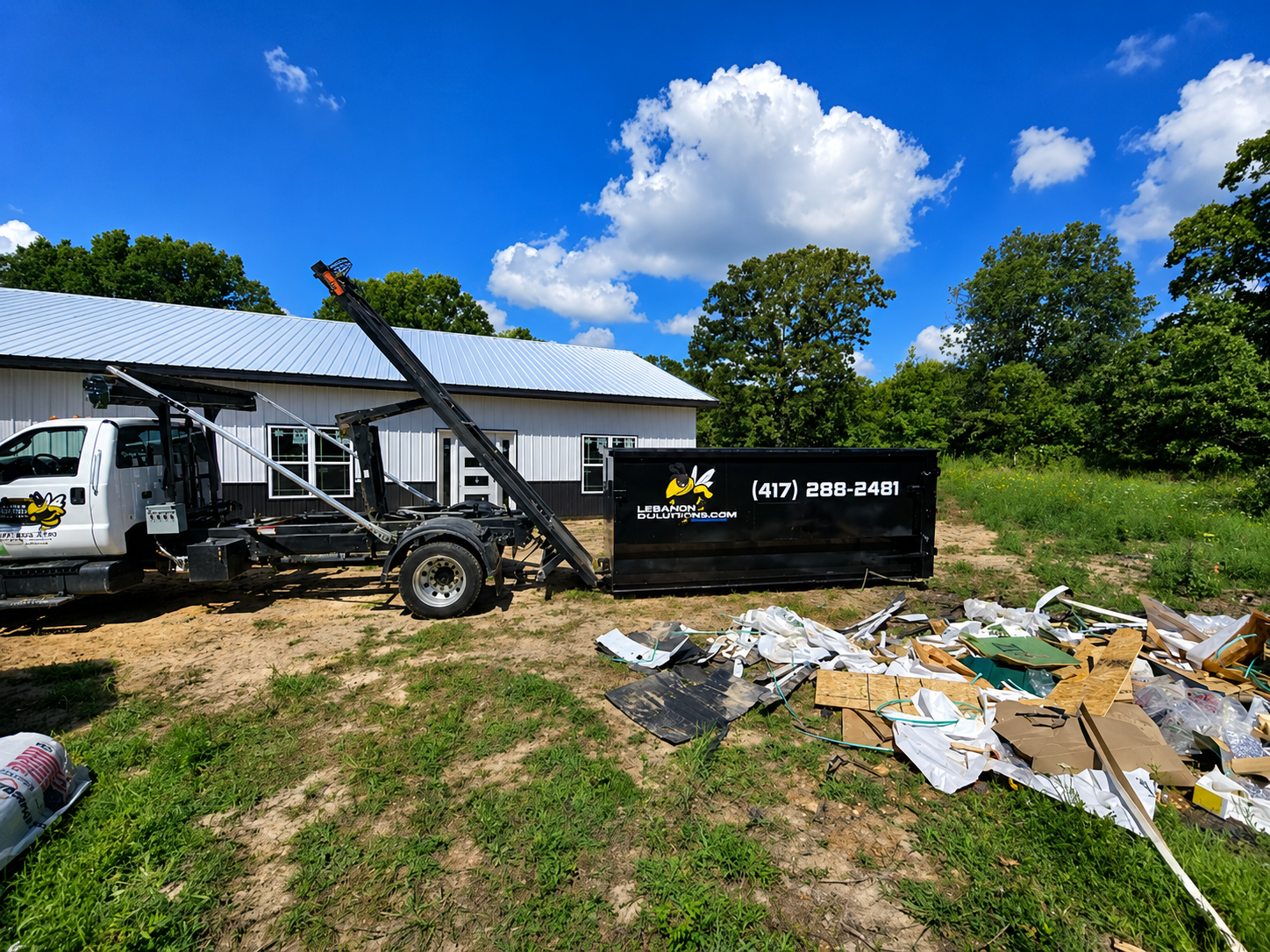 Various sizes of Roll Off Dumpsters for any size project!