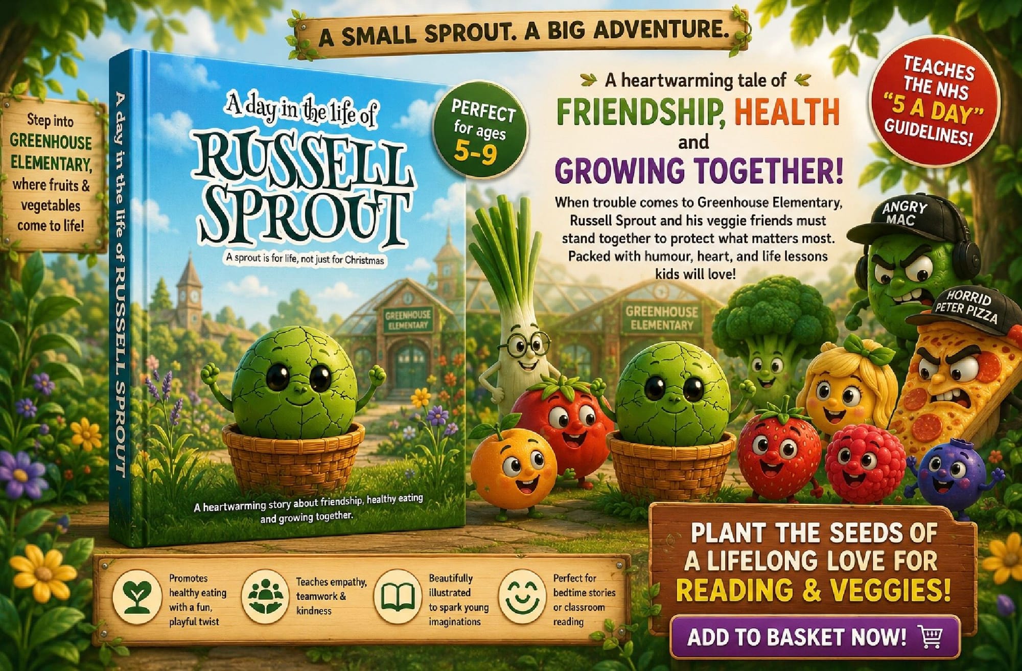A Day in the life of Russell Sprout by I.M.Mayes (author and illustrator)