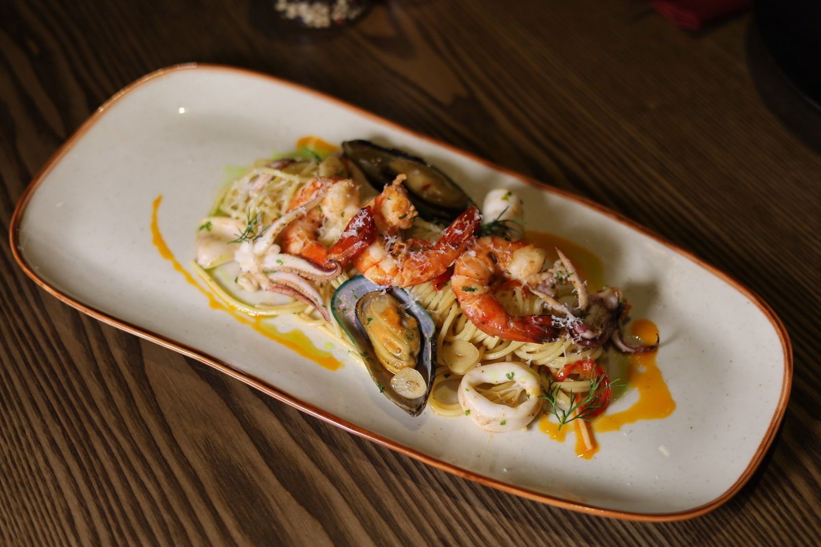Seafood Aglio Olio Spaghetti | 259,000 ₫