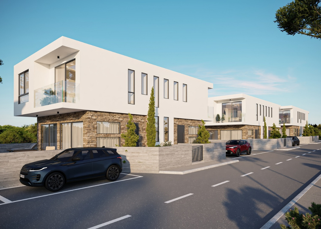 Two-family villas in Kissonerga – modern quality of life in a gated complex facing the sea