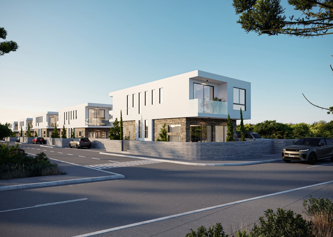 Two-family villas in Kissonerga – modern quality of life in a gated complex facing the sea