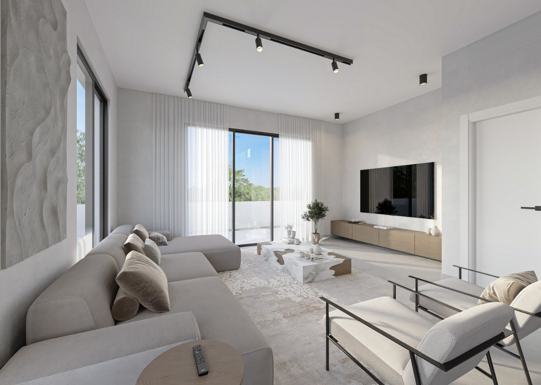 Two-family villas in Kissonerga – modern quality of life in a gated complex facing the sea