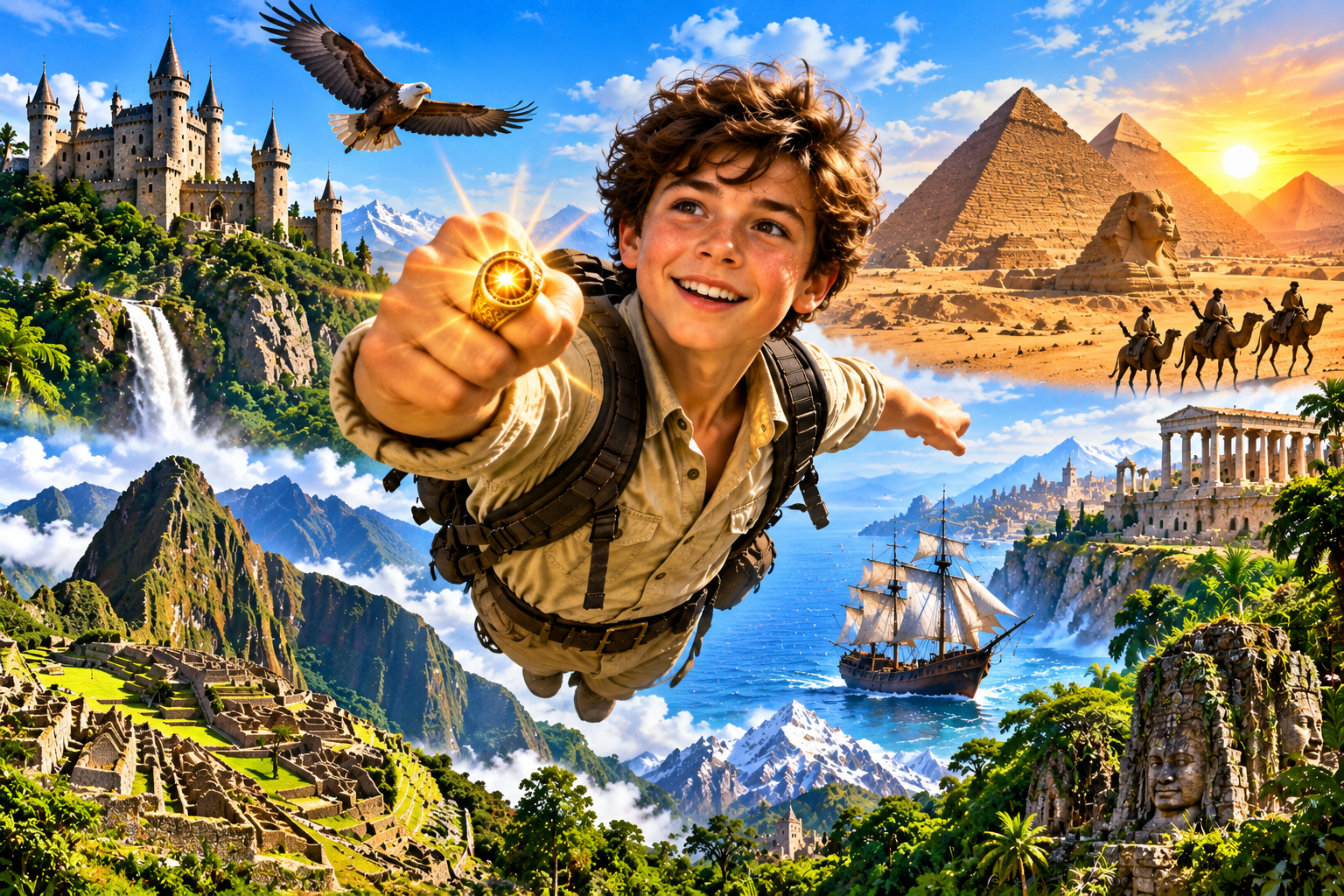 Tom the Boy Flyer and His Magic Golden Ring