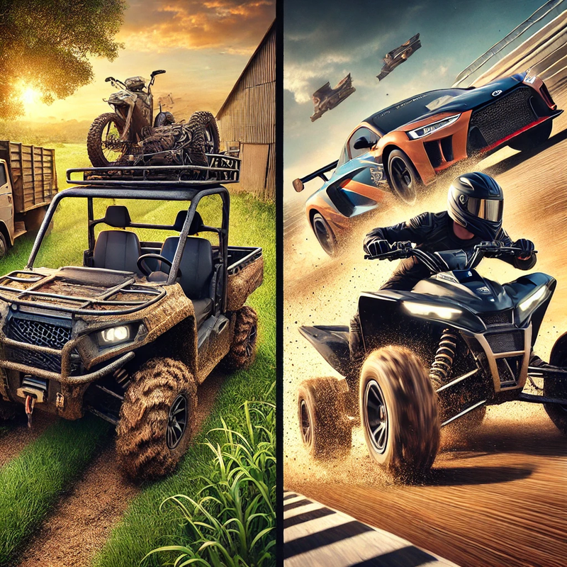 היתרונות והחסרונות של טרקטורון עבודה לעומת טרקטורון ספורטיבי