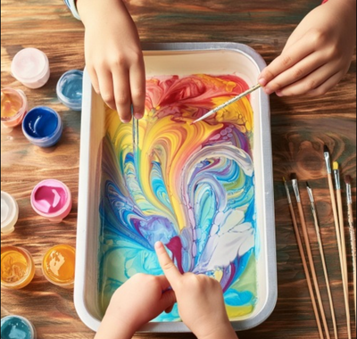 Création de papier marbré