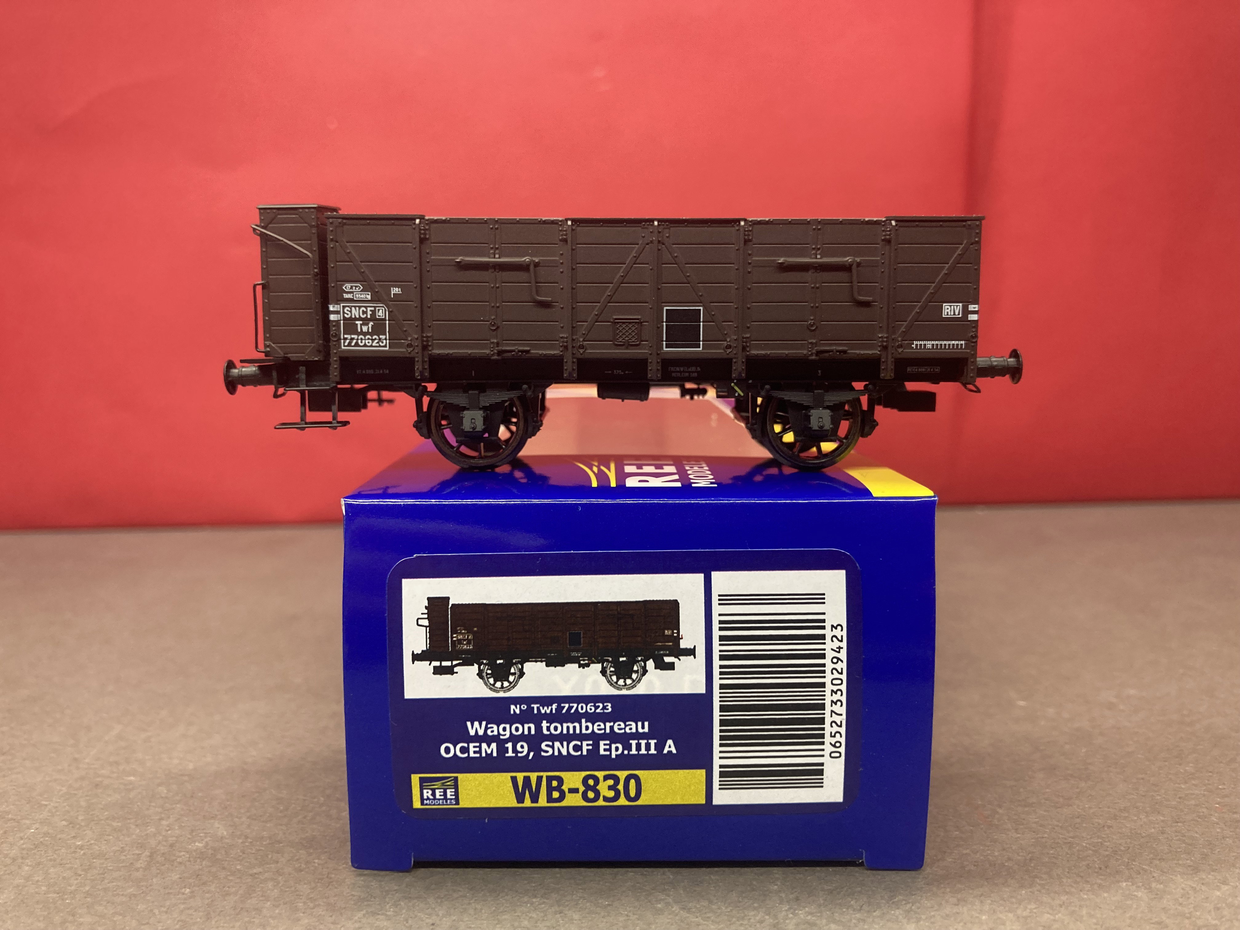REE Modeles WB 830 HO - wagon tombereau ocem 19 SNCF