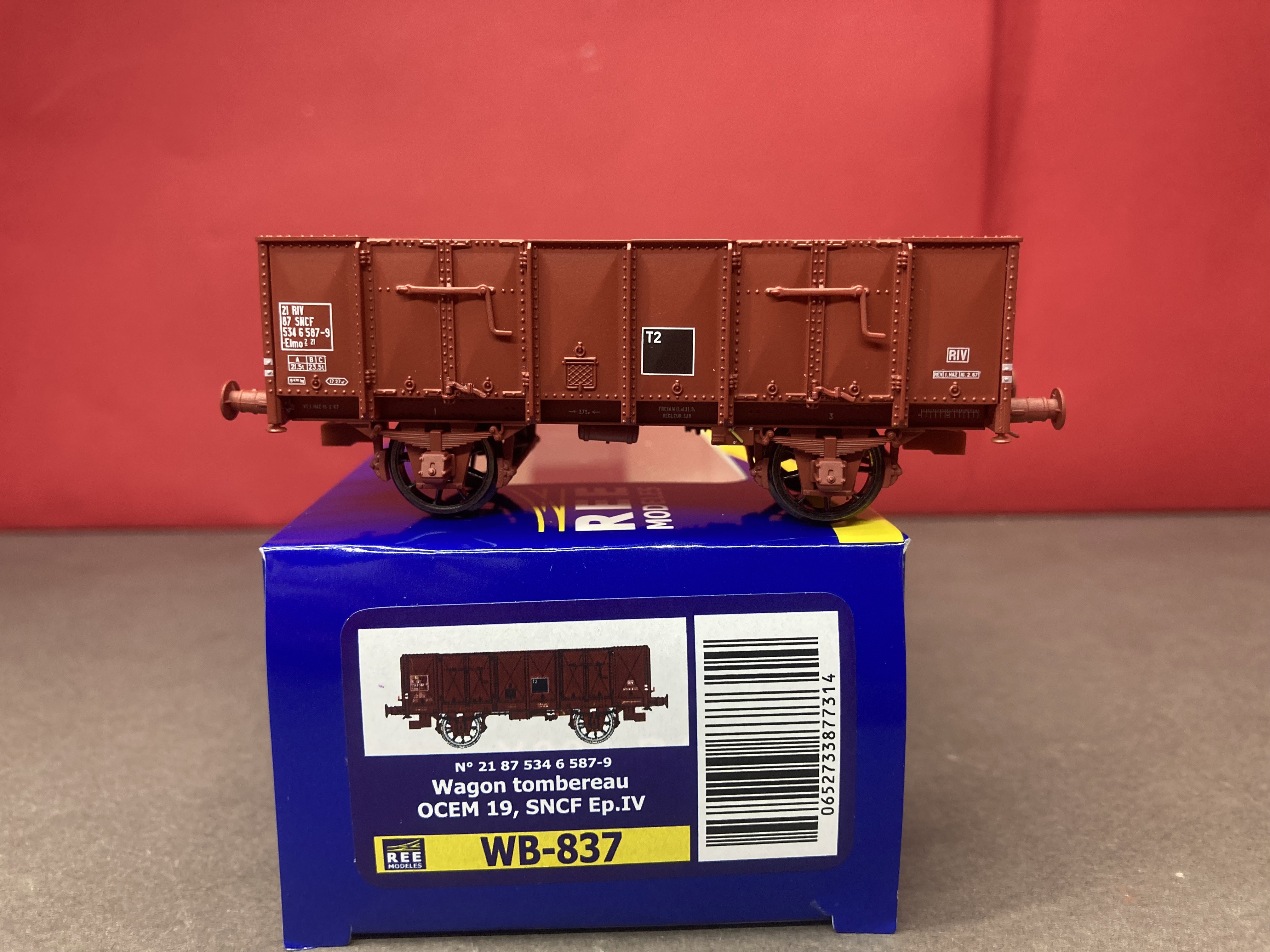 REE Models WB 837 HO- wagon tombereau ocem 19 SNCF
