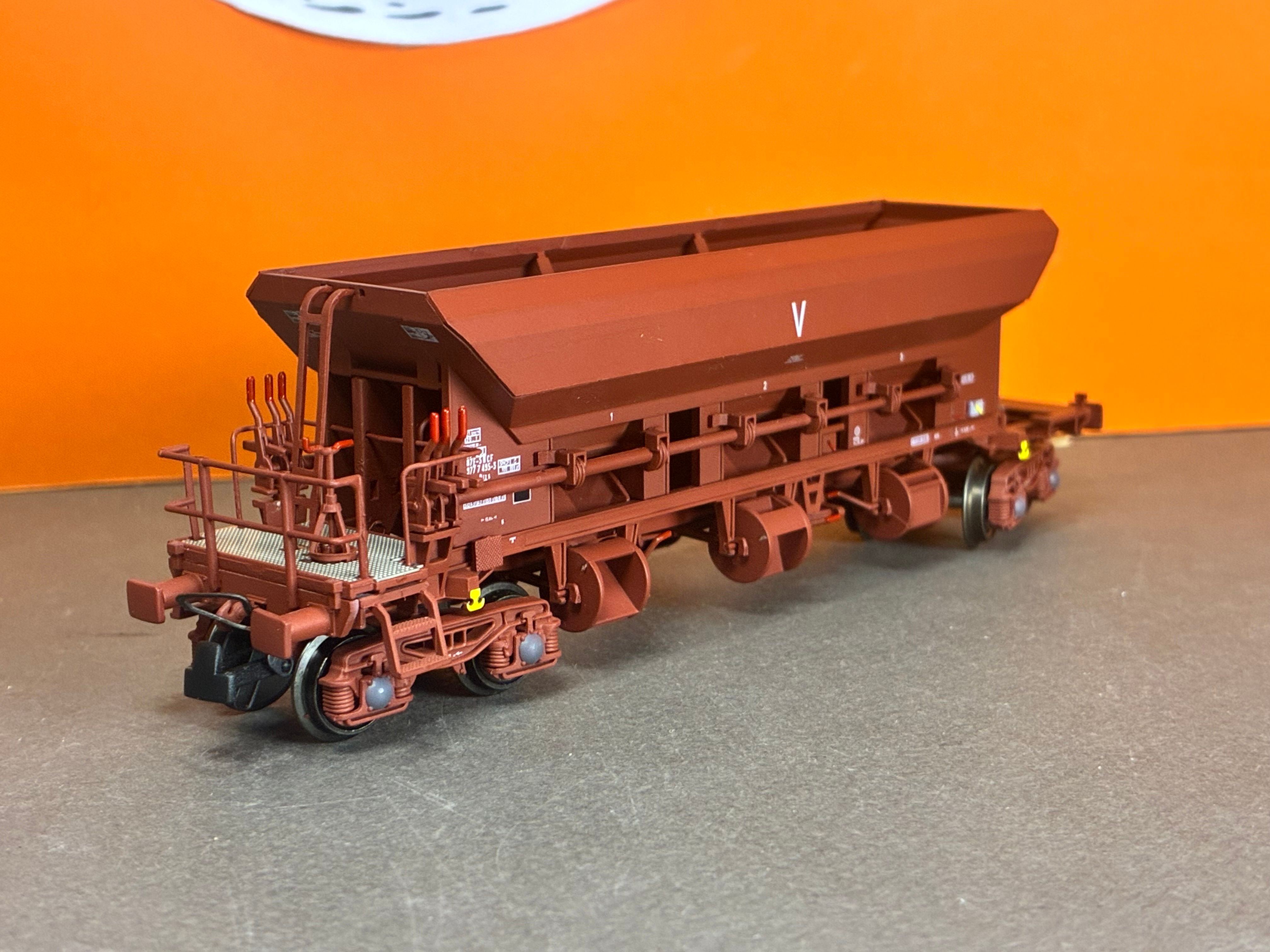 Wagon Maquette HO VB (Vollon & Brun) Plat à Ballast Avec Vigie, France, Ancien