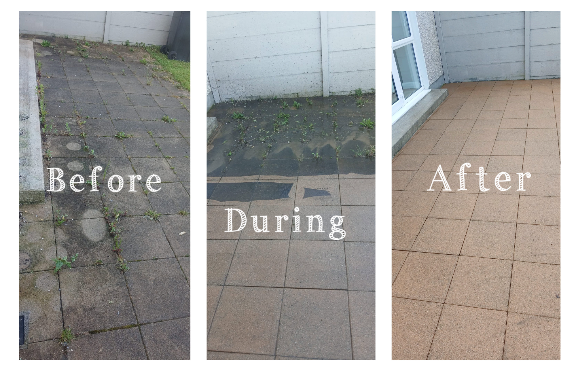 Patio Cleaning Galway - Before, During & After