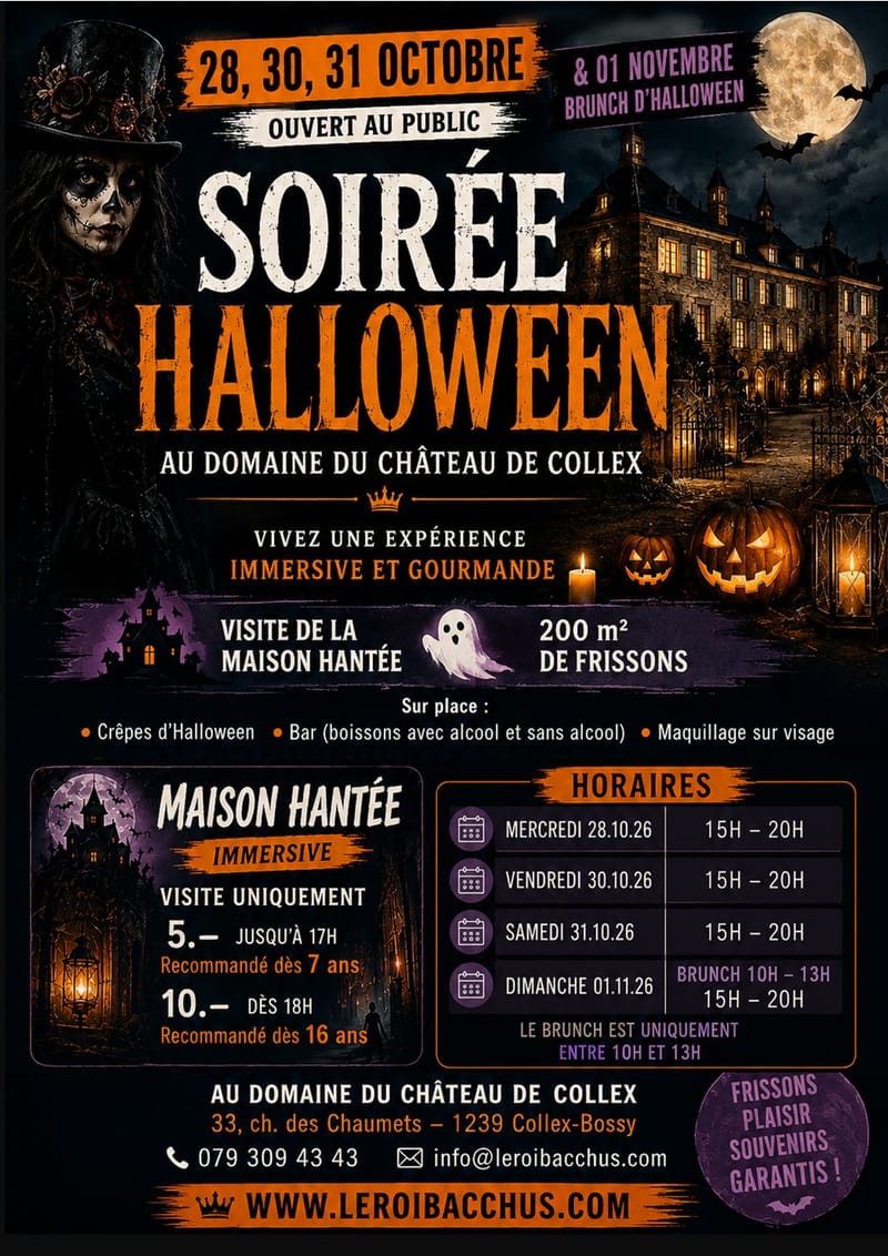 28, 30 et 31.10.26 _ Halloween _ Ouvert au PUBLIC