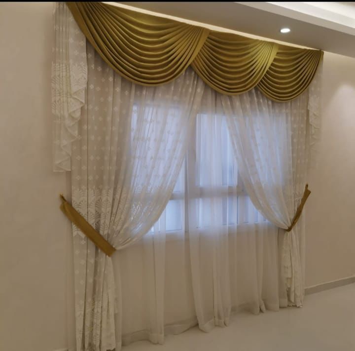 تفصيل ستائر شيفون ودانتيل