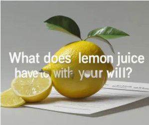 What does lemon juice have to do with your Will?