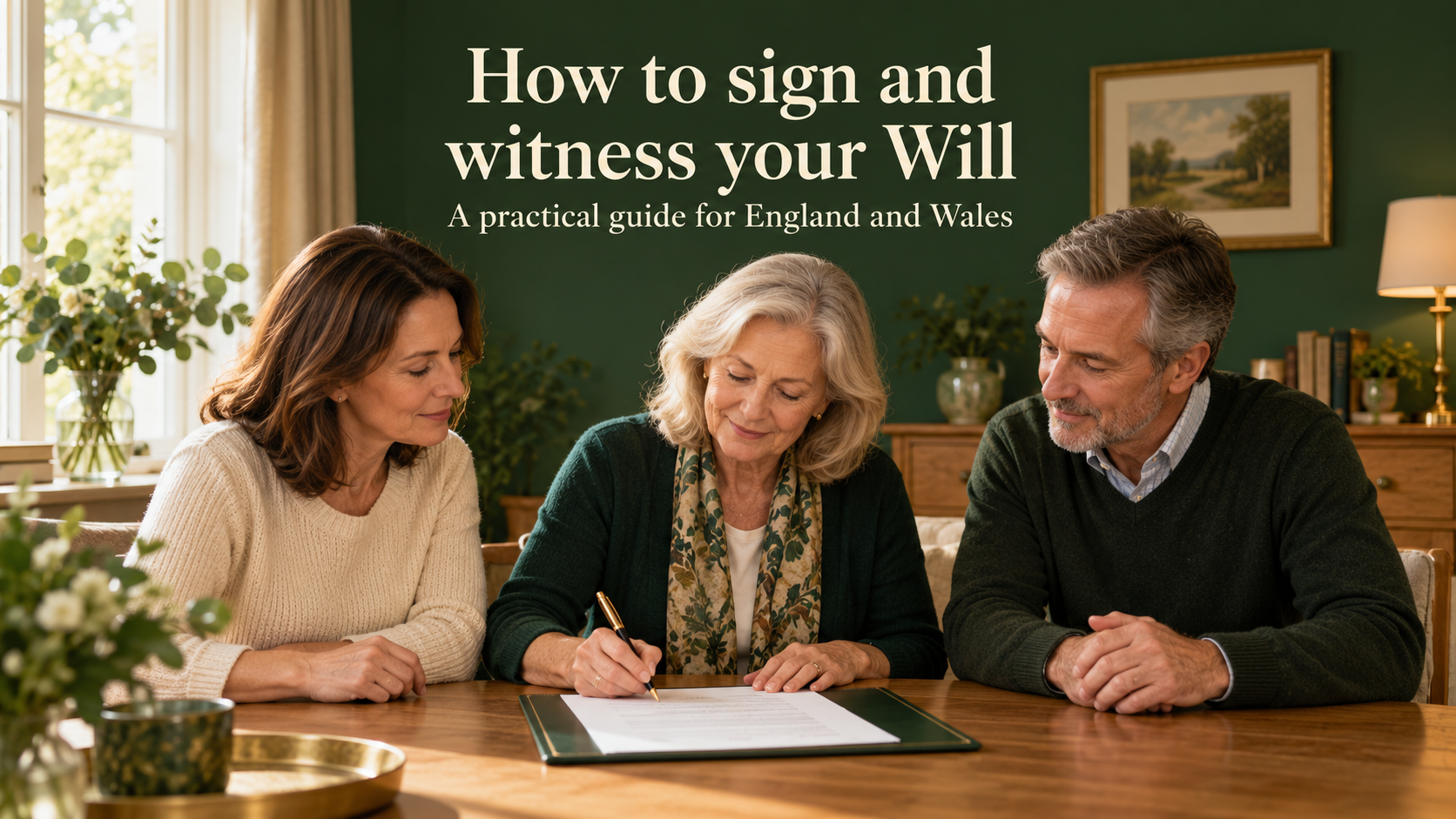 How to sign and witness your Will