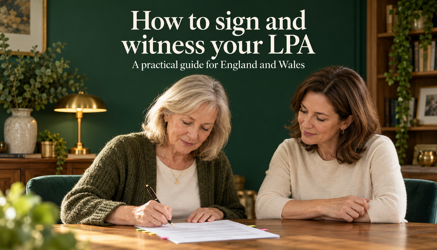 How to sign and witness your LPA