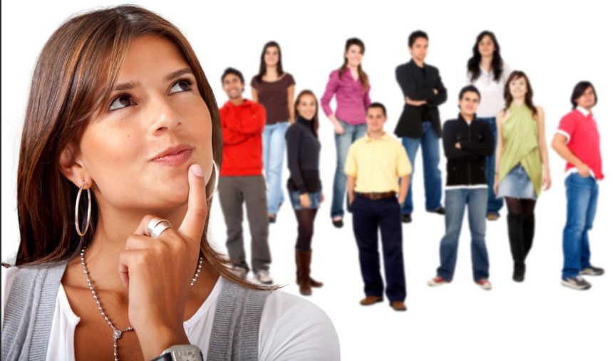 A lady choosing attorneys from a selection of friends and family