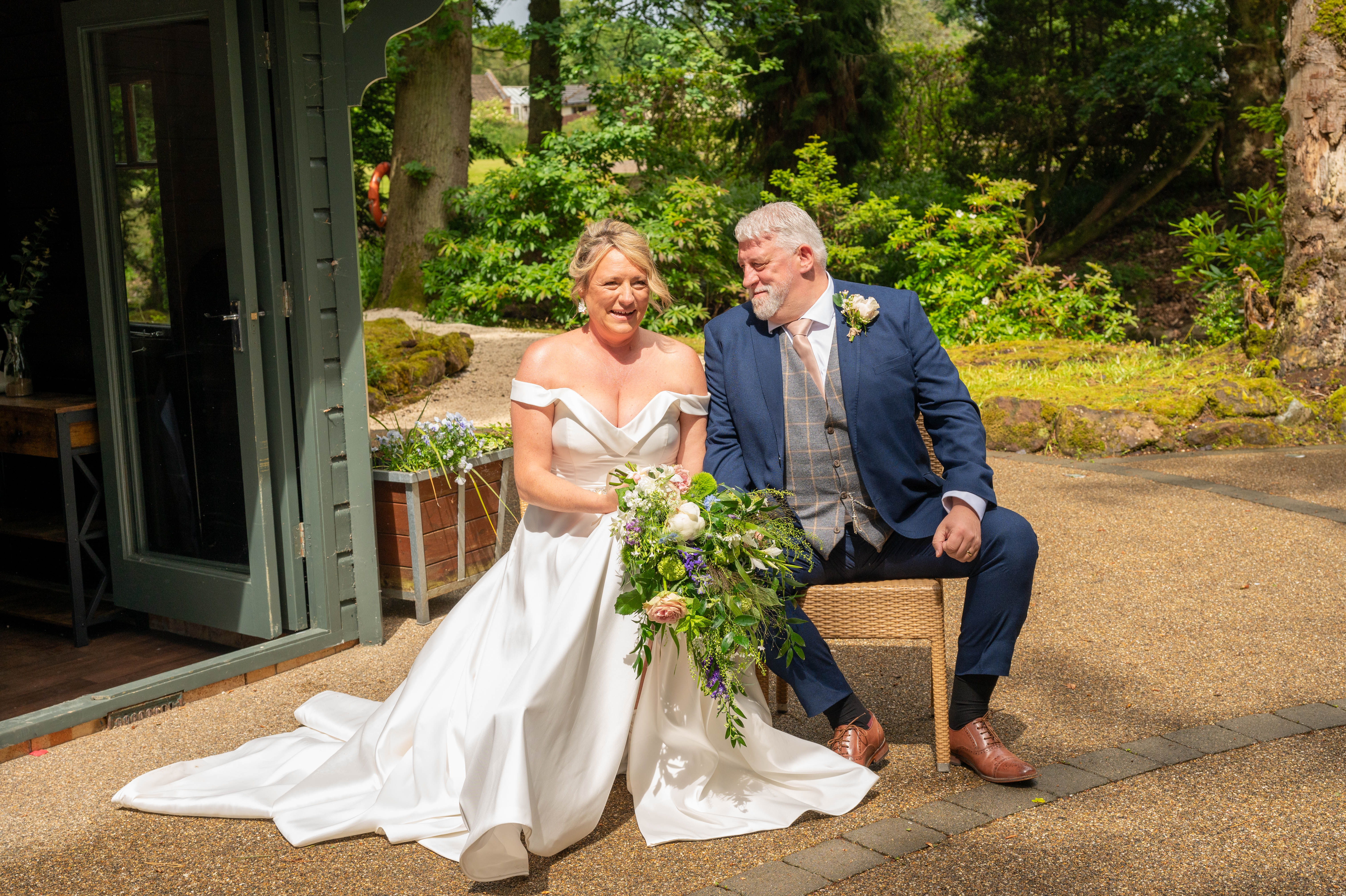 Married couple on wedding day