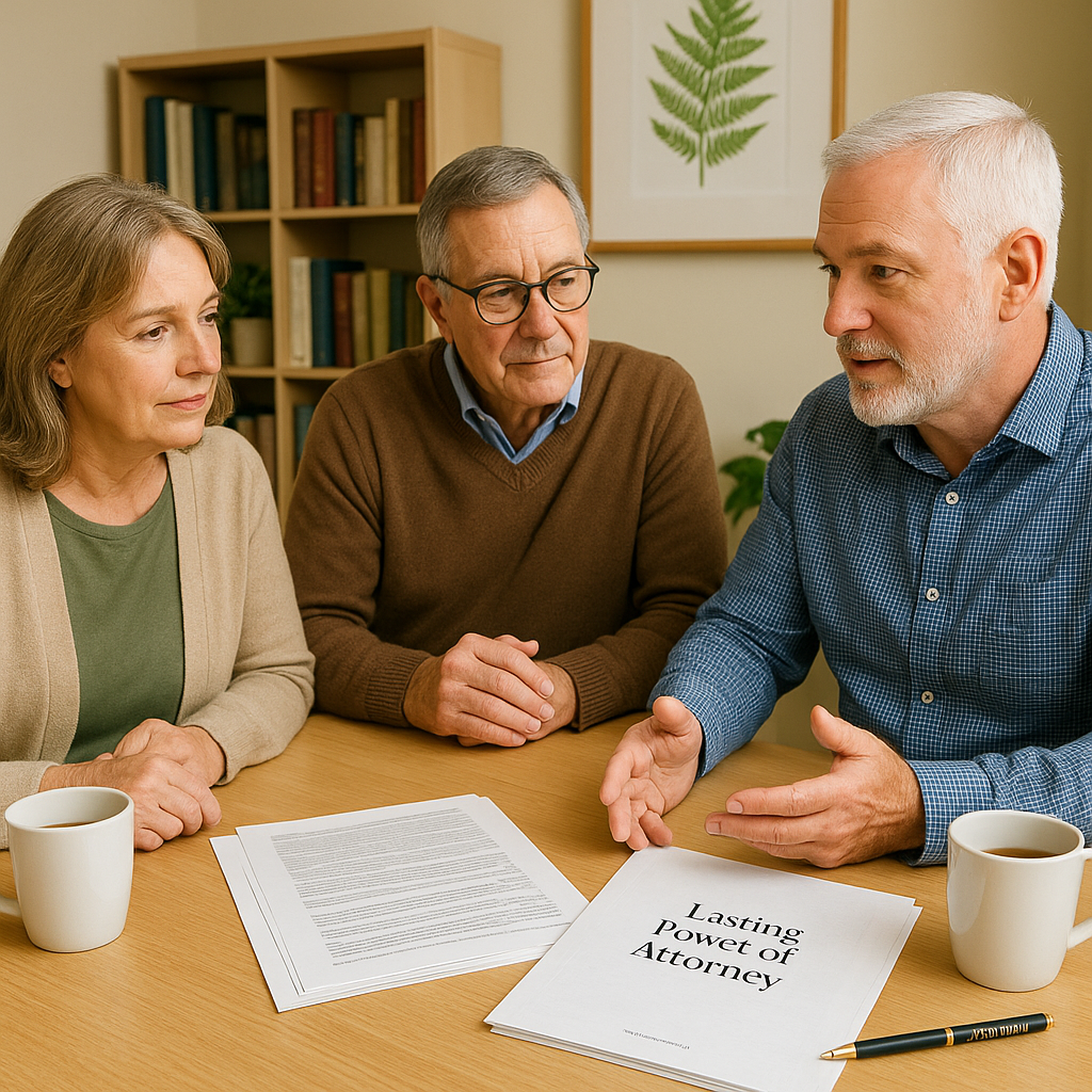 Chris advising international clients in his office
