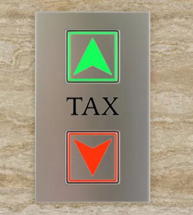 Tax up and down in elevator style buttons