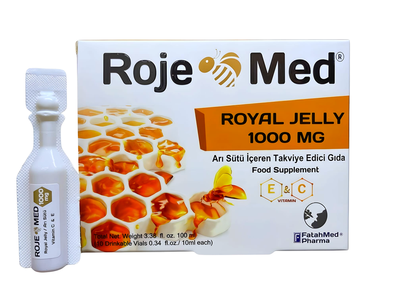 Roje Med® Royal Jelly 1000 mg: Saf Arı Sütü ile Hücresel Yenilenme ve Maksimum Enerji