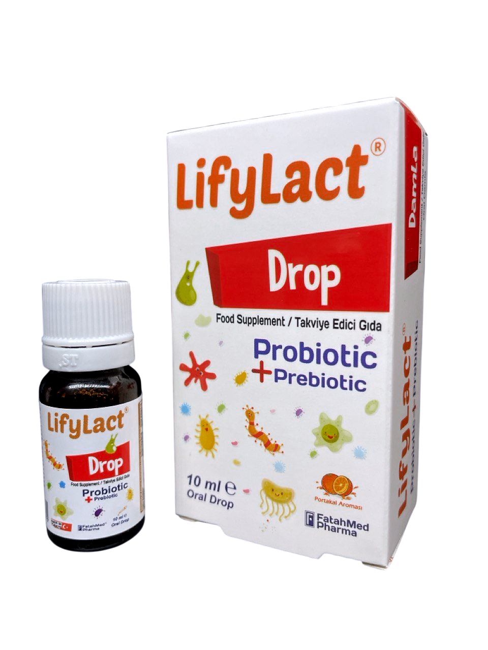 LifyLact Drop bebekler için sinbiyotik probiyotik damla şişesi ambalaj görseli