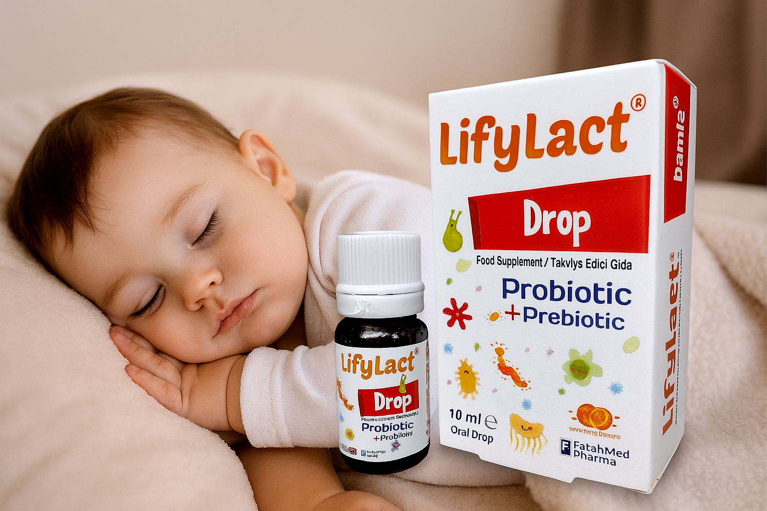 LifyLact Drop – Bebekler için premium sinbiyotik probiyotik damla | FatahMed