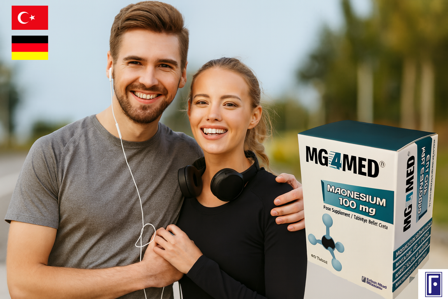 MG 4 Med magnezyum takviyesi – dört farklı magnezyum formu içeren tablet kutusu görseli, FatahMed Pharma üretimi