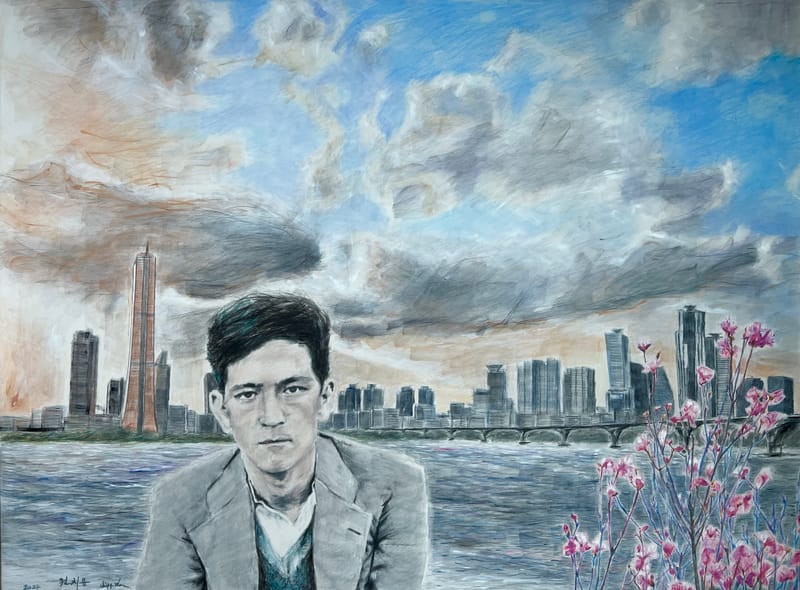 원치용_임화, 서울 한강_130.5x97x3_2024 ChiYongWON_LimHwa, Seoul Han river_130.5x97x3_2024