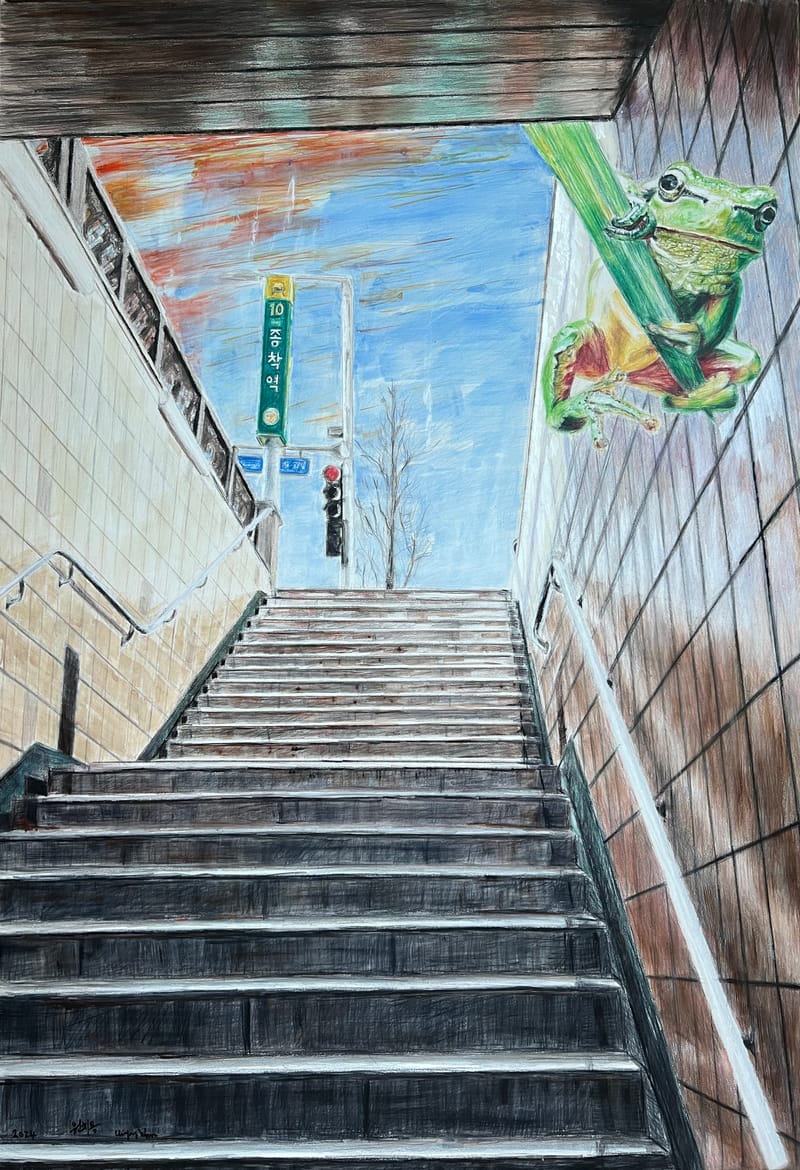 원치용_종착역 출구_89.5x130.5x3_2024 ChiYongWON_terminus exit_89.5x130.5x3_2024