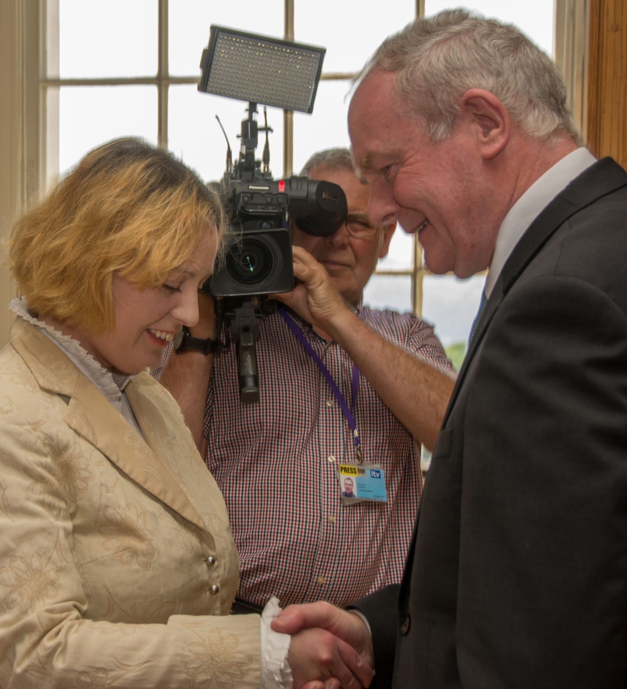 Eve Parnell and Deputy First Minister Martin McGuiness