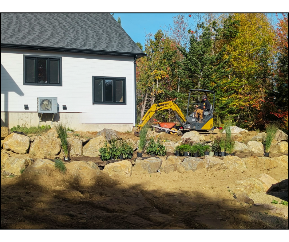 Excavation, nivellement, plantation