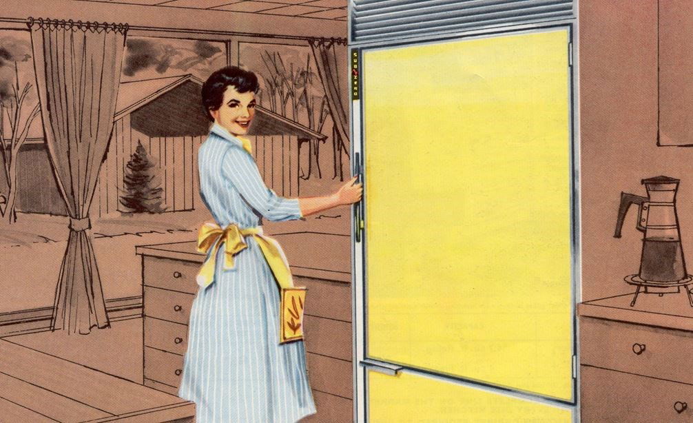 publicidad de refrigerador sub-zero vintage