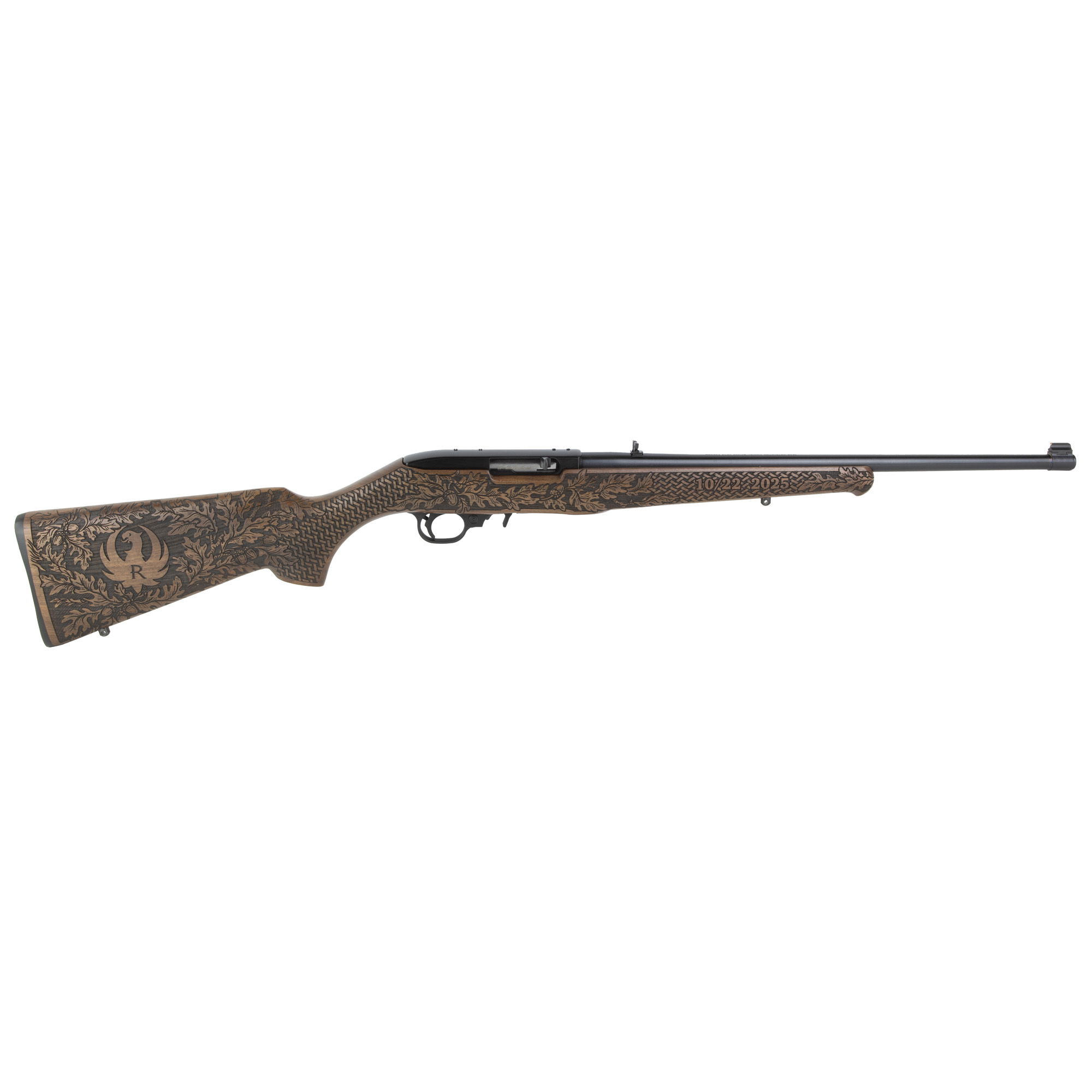 $568.99 cash. Ruger 10/22 Sporter Collector's Series 8th Edition 22 LR 10+1 18.50" Satin Black Barrel, Black Drilled & Tapped Receiver, Engraved Altamont American Walnut Fixed Stock
