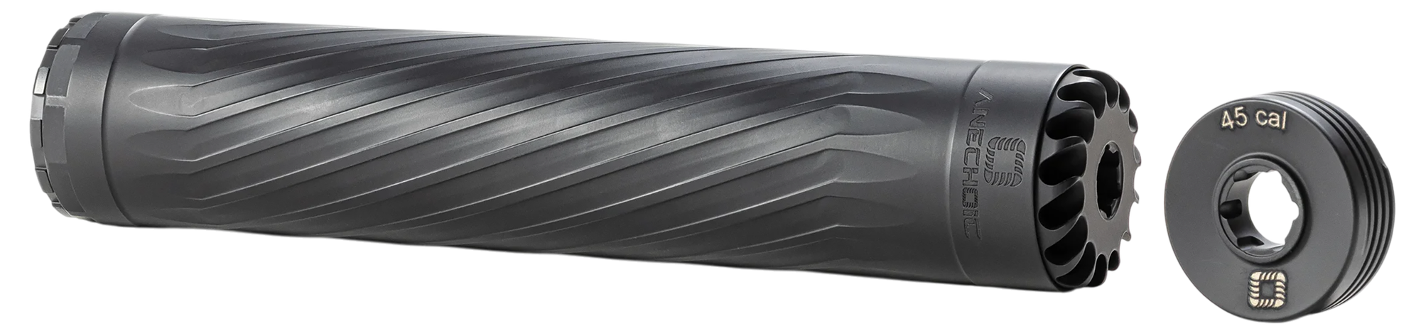 Cash Price $1,043.80 Anechoic X45LB Anechox 45L 45CAl/458WinMag Black Stainless Steel/Titanium 1 3/8"x24 w/ 5/8"x24 DTA